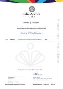 Silver Service Care Statement of Attendance